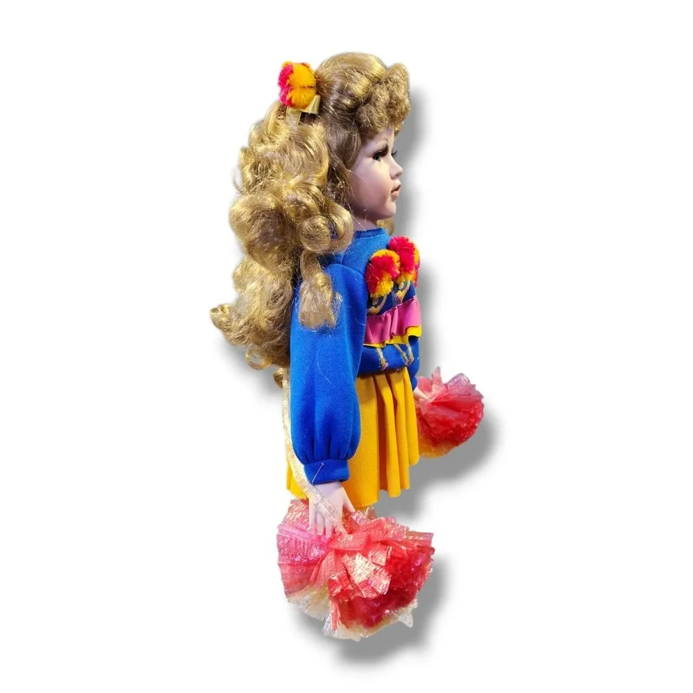Dynasty Doll Collection Anna Collection Melinda 14in‎ Cheerleader Porcelain Doll